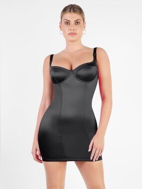 Popilush | Built-In Shapewear Metallic Shiny Bustier Mini Dress